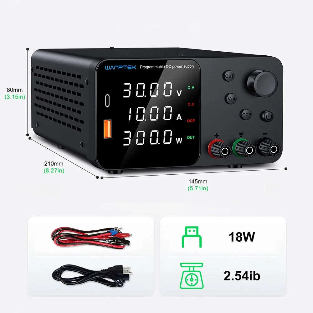 Adjustable Laboratory DC Power Supply with Short Circuit Alarm-TPS3010 30V 10A / Poland