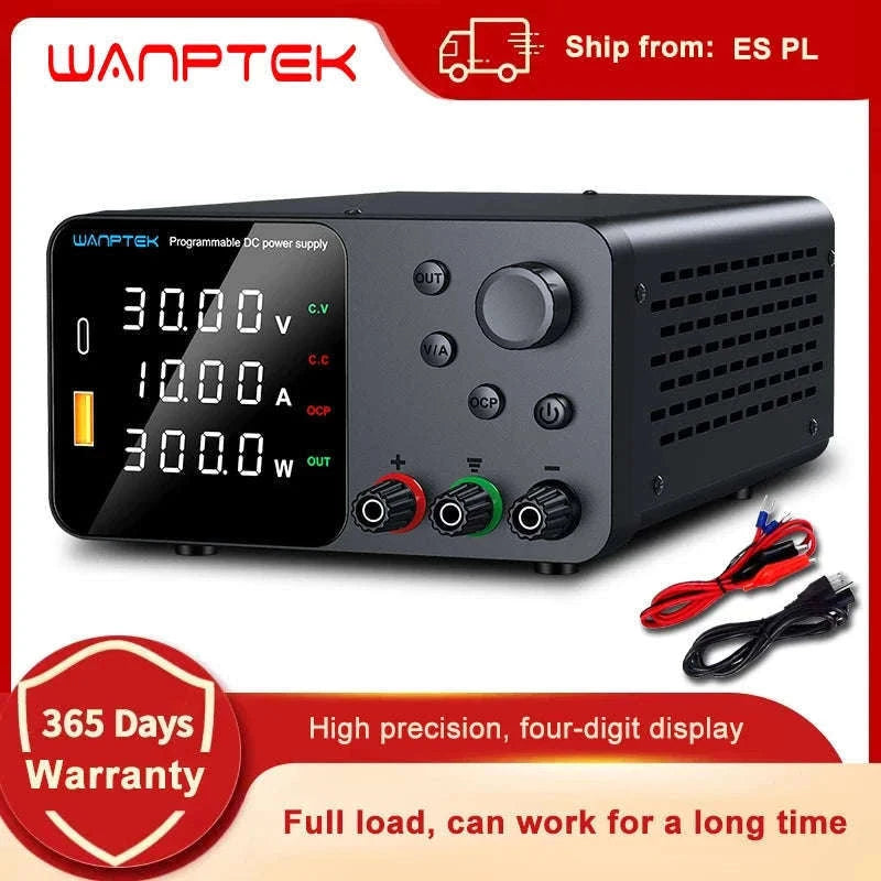 Adjustable Laboratory DC Power Supply with Short Circuit Alarm-TPS3010 30V 10A / Poland