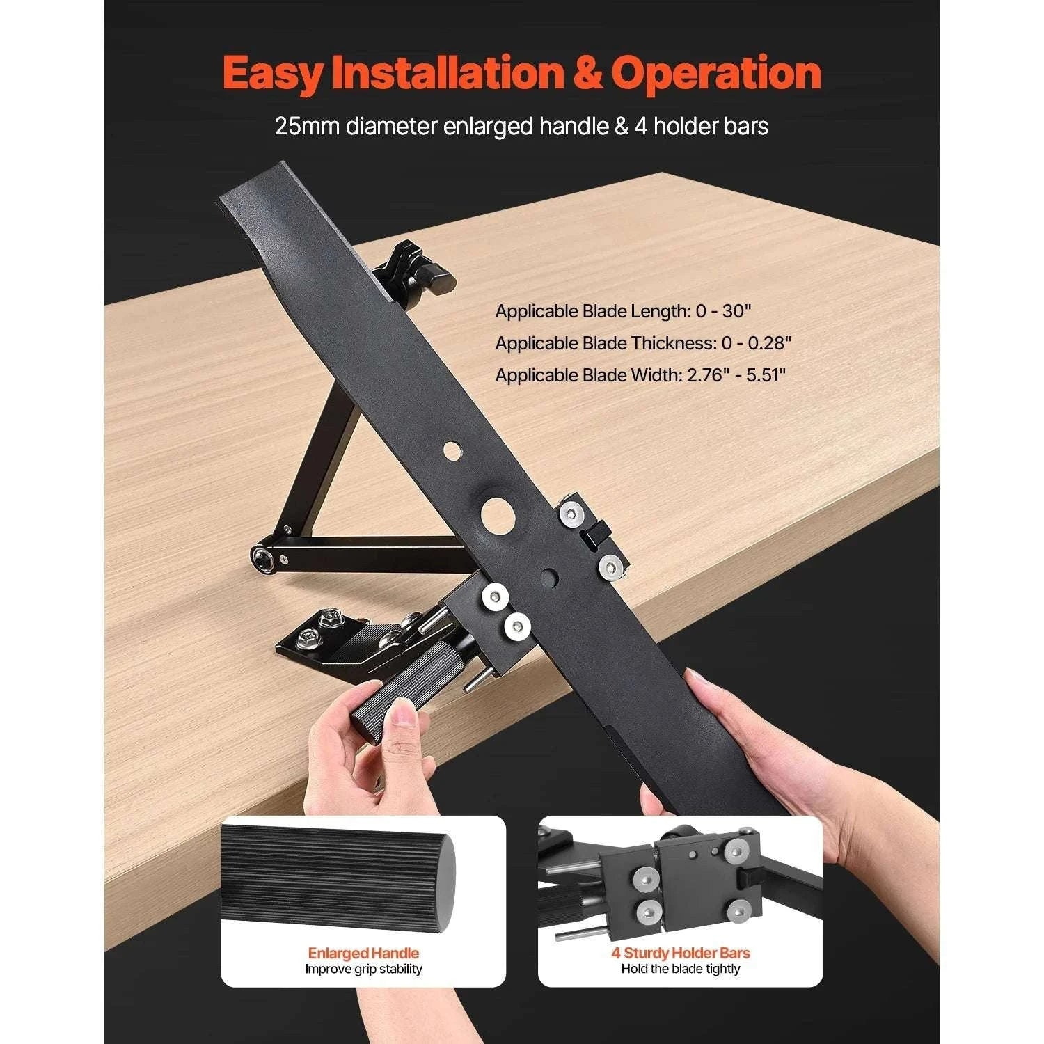 Adjustable Lawn Mower Blade Sharpener 15°–45° for Angle Grinders-12.60x9.84x2.76 in / United States