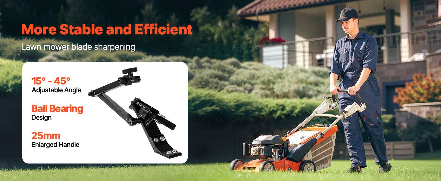 Adjustable Lawn Mower Blade Sharpener 15°–45° for Angle Grinders-12.60x9.84x2.76 in / United States