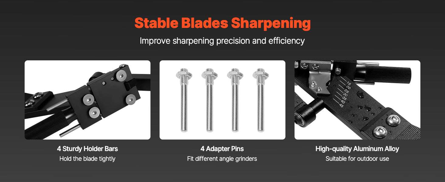Adjustable Lawn Mower Blade Sharpener 15°–45° for Angle Grinders-12.60x9.84x2.76 in / United States