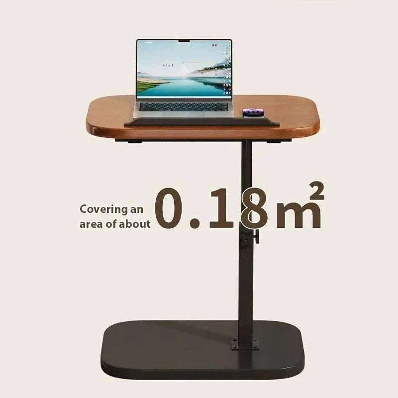 Adjustable Lift Workstation Desk for Small Spaces and Home Office-Walnut