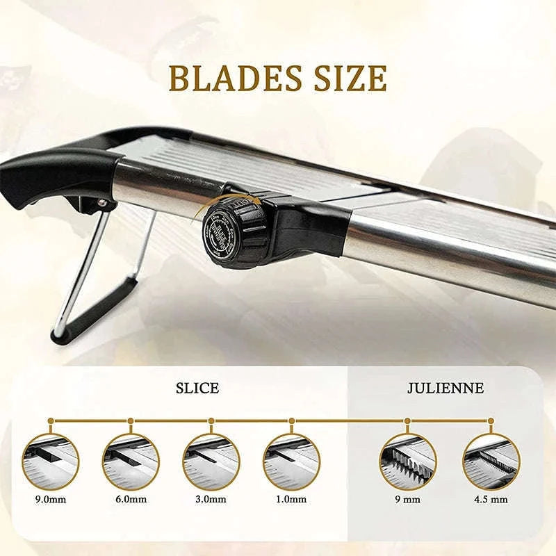 Adjustable Mandoline Slicer Stainless Steel Vegetable Cutter-Default Title