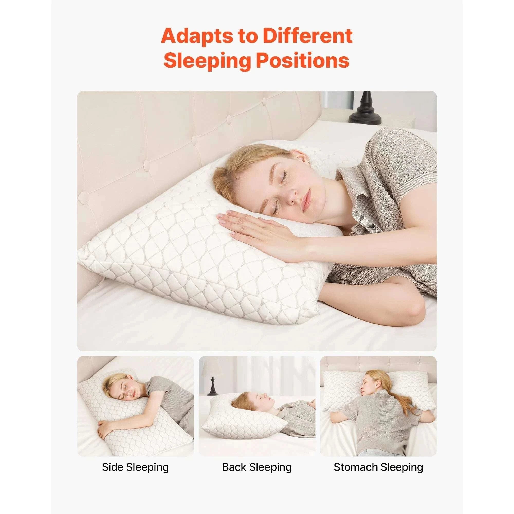 Adjustable Memory Foam Bed Pillow for Neck Support and Comfort-29.13x18.9in / United States