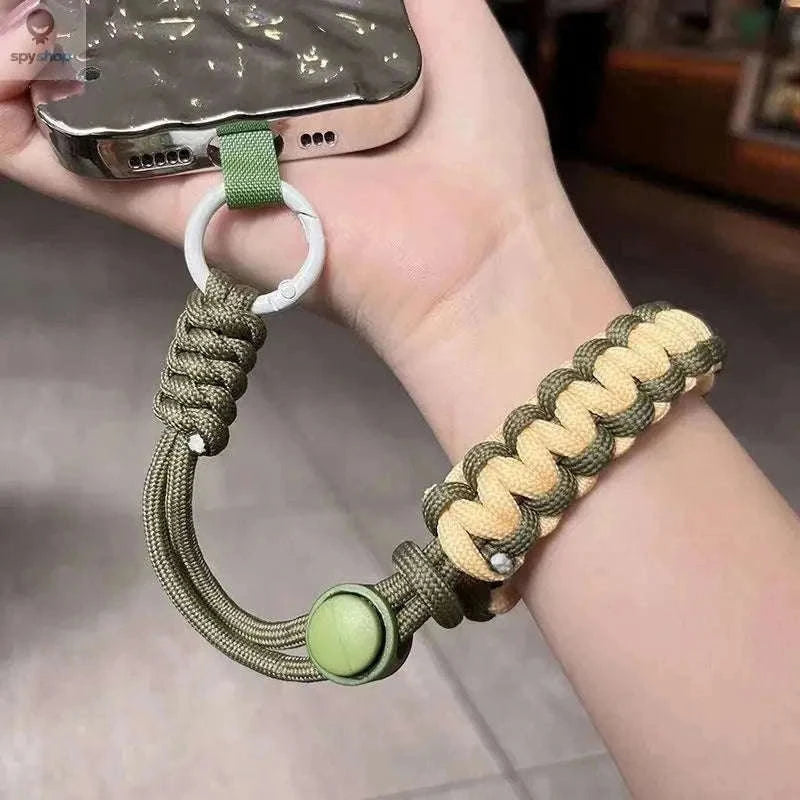 Adjustable Mobile Phone Lanyard for Hands-Free Outdoor Carry-Green purple / Polyester / Nylon