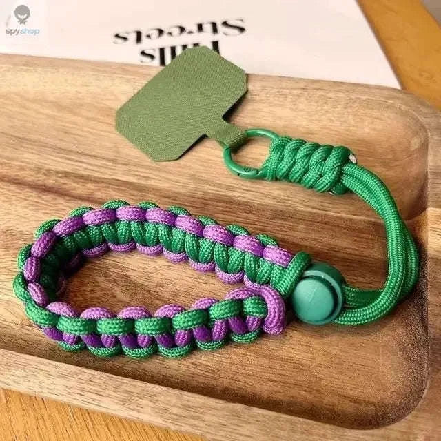 Adjustable Mobile Phone Lanyard – Secure, Hands-Free Outdoor Strap-Green purple / Polyester / Nylon