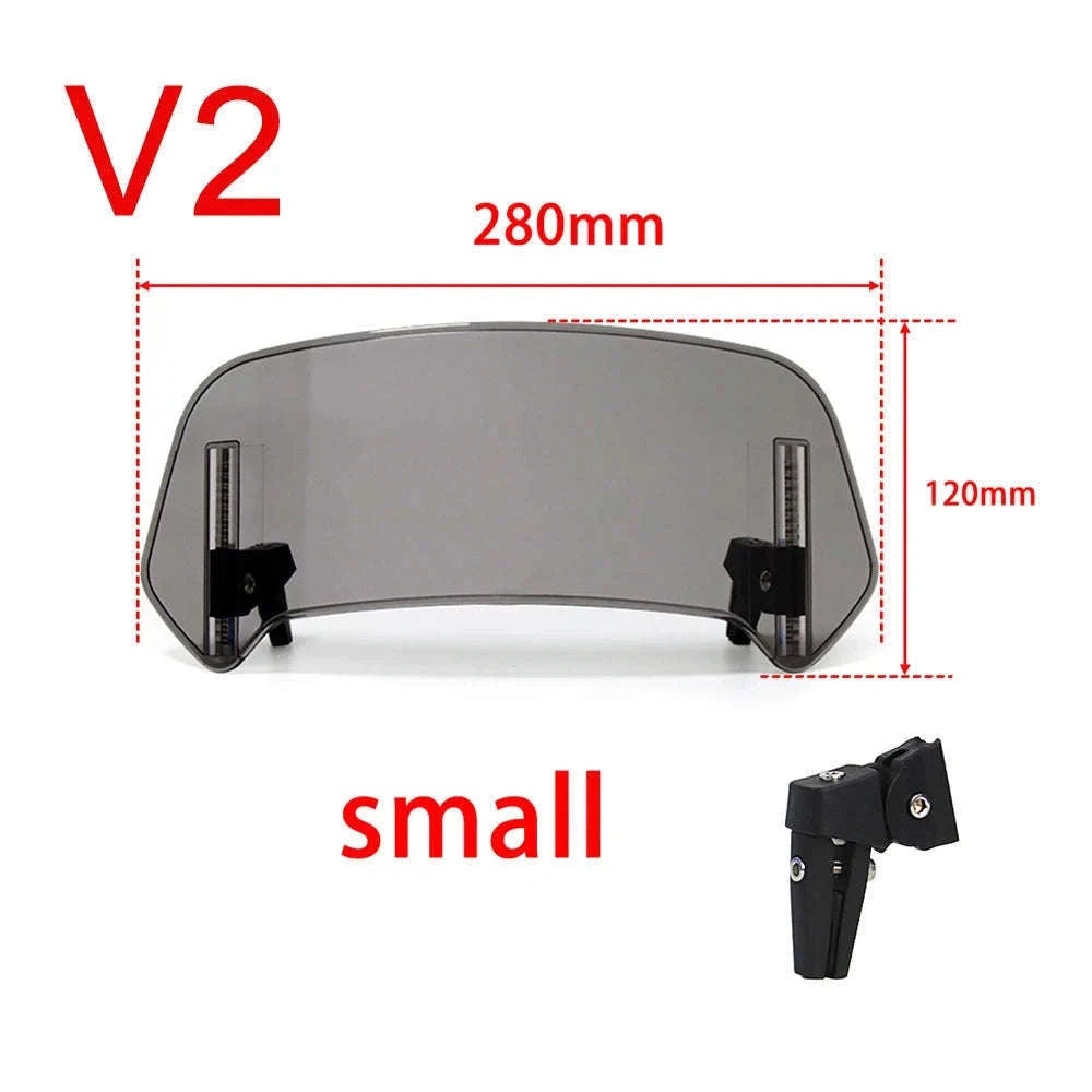 Adjustable Motorcycle Windshield Extension for Smoother Rides-V2 Medium Clear