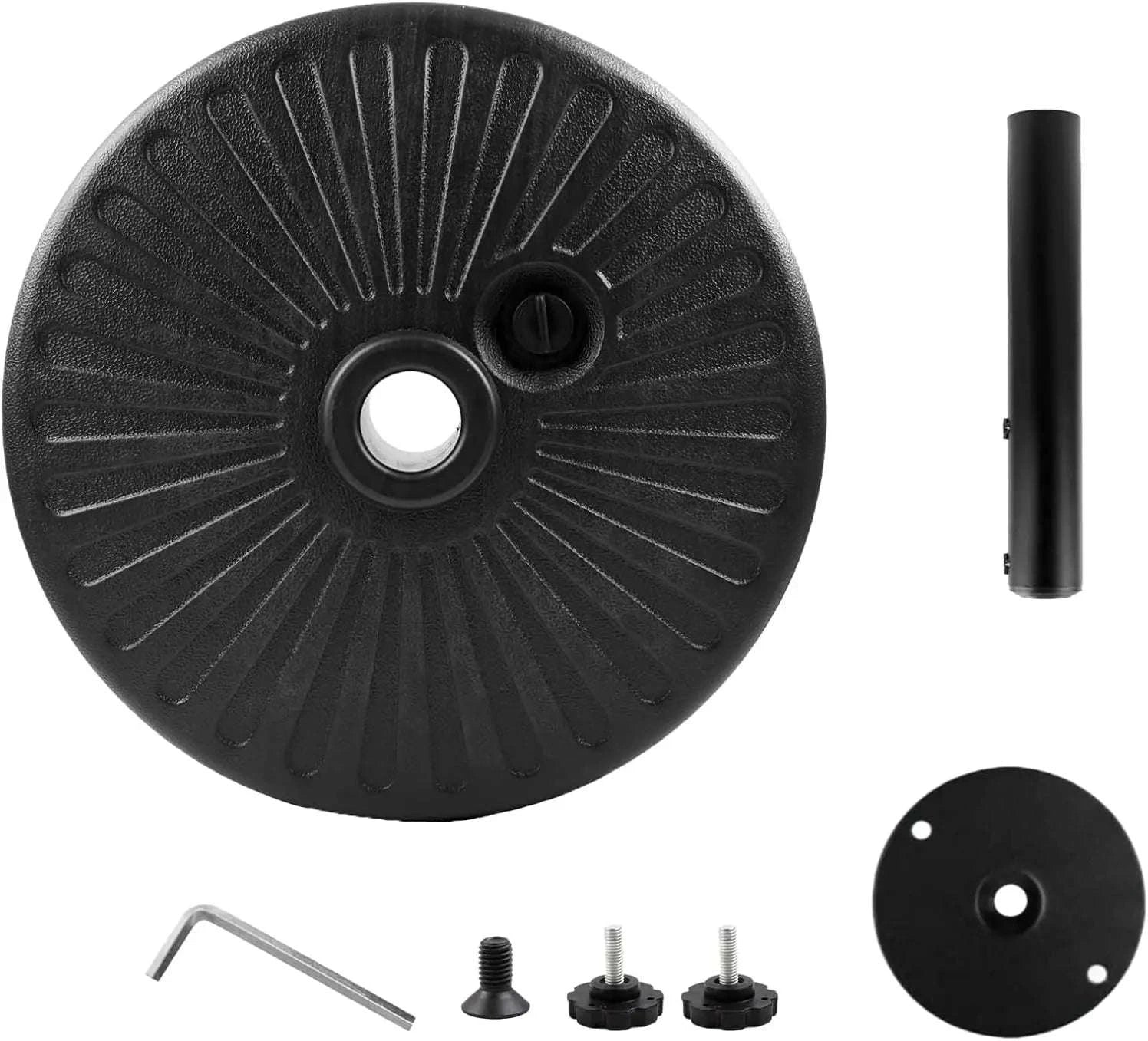 Adjustable Patio Umbrella Weighted Base, Fillable Anti-Wind Stand-United States