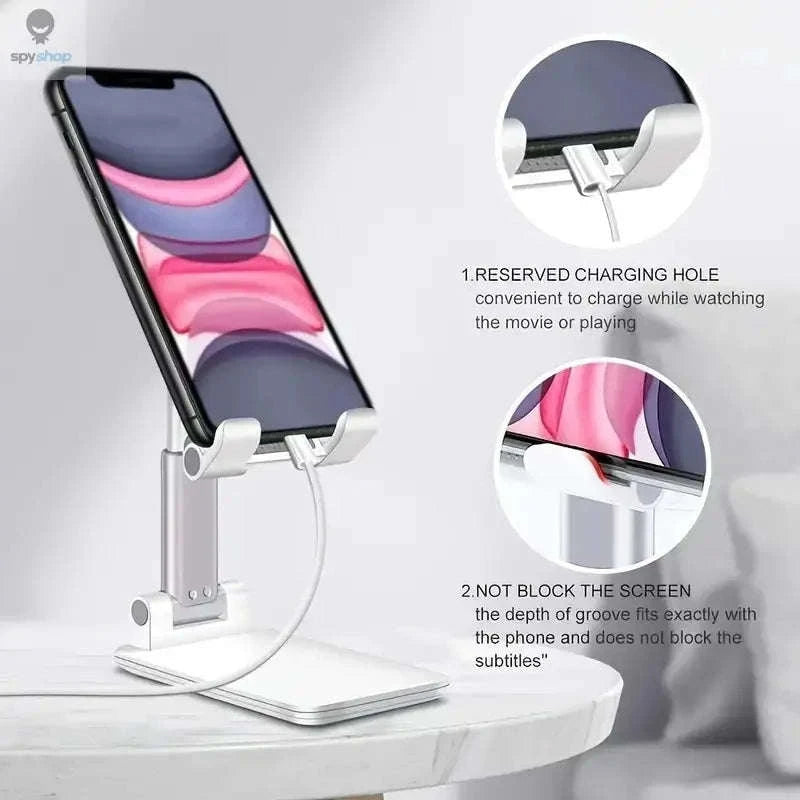 Adjustable Phone & Tablet Stand – Flexible Viewing for Work and Home-black