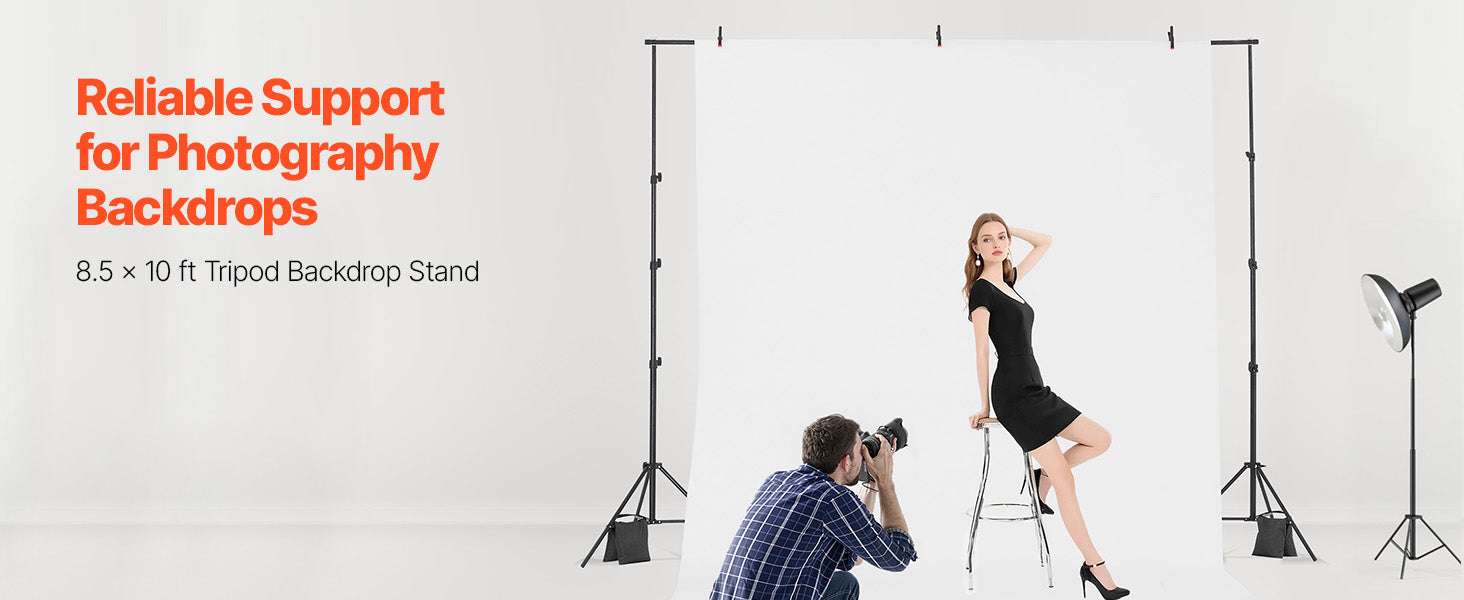 Adjustable Photo Backdrop Stand Kit with Tripod Base up to 10 ft-Moveable 7x10ft / spain