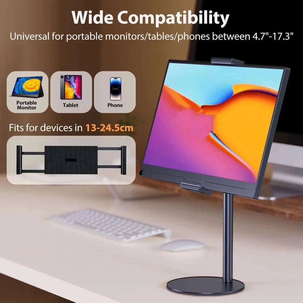 Adjustable Portable Monitor Stand for 10-20 Inch Devices-black