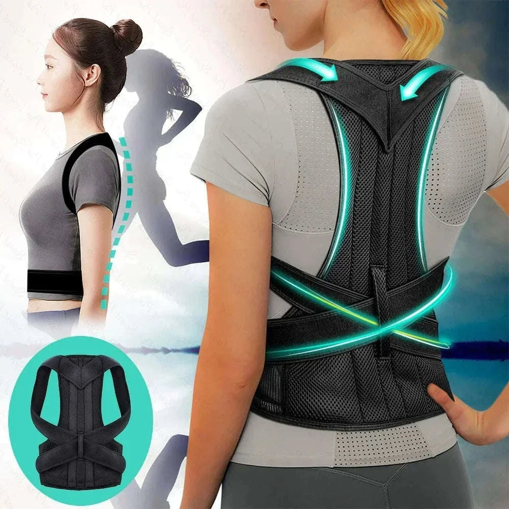 Adjustable Posture Corrector Back Support Brace for Spine Alignment-United States / XXXL (80-90KG)