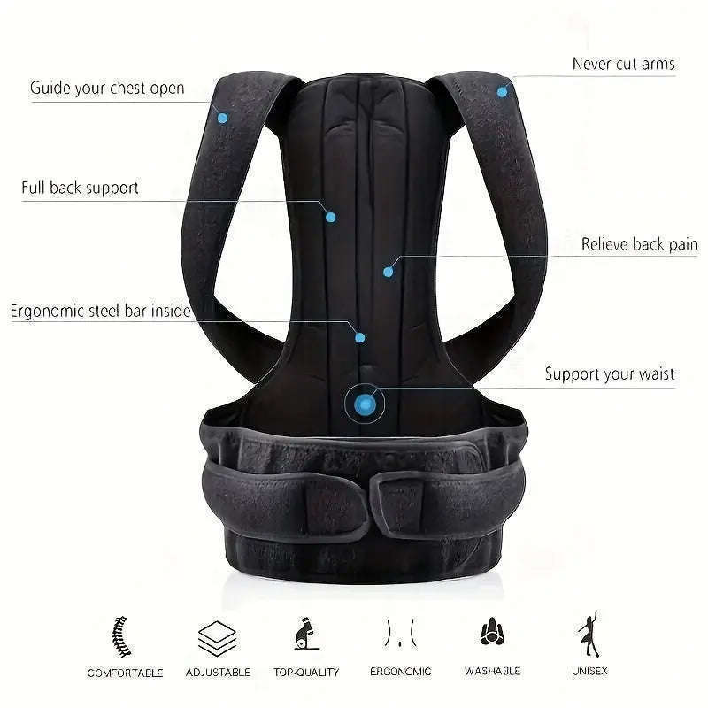 Adjustable Posture Corrector for Back Alignment and Awareness-M (40-50KG)