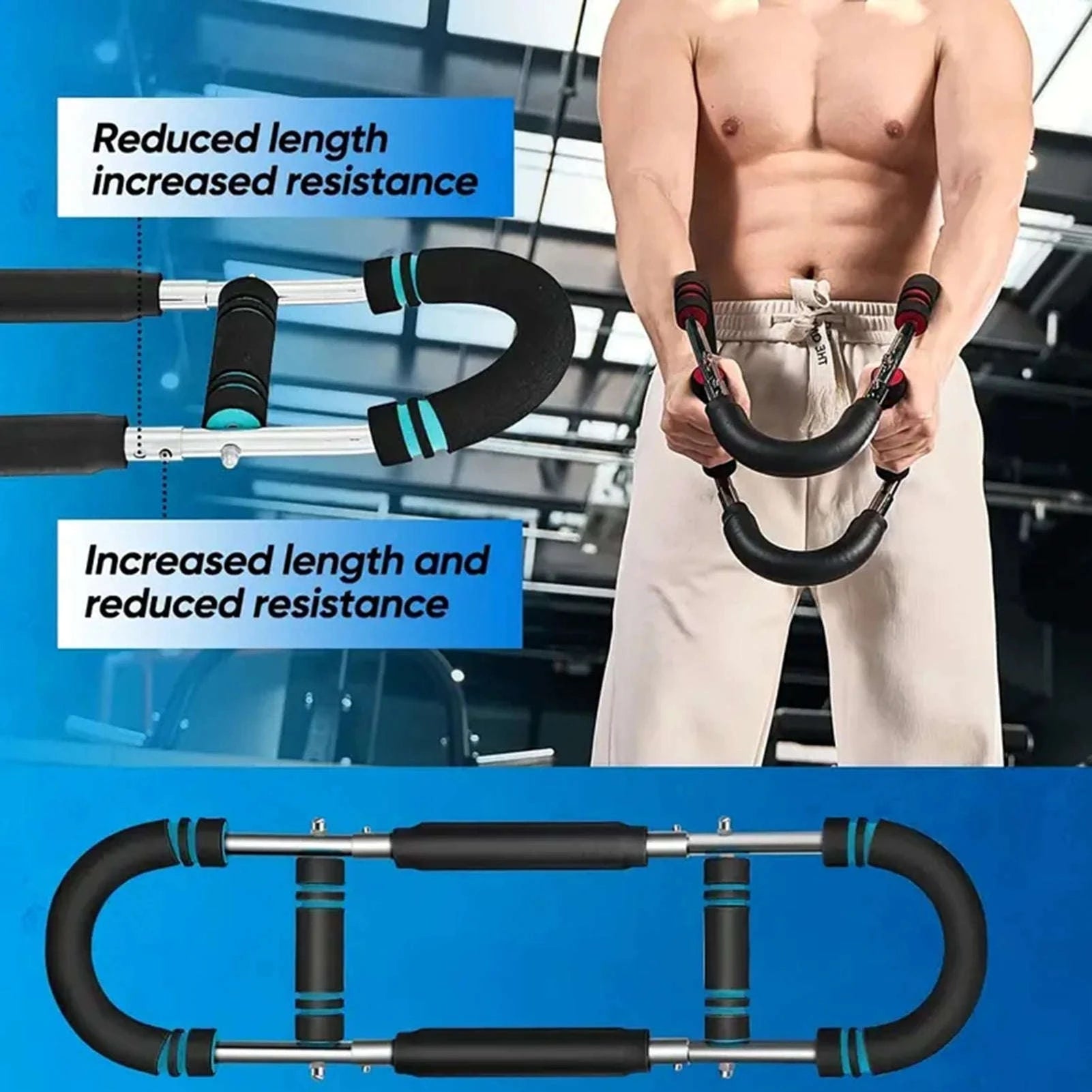 Adjustable Power Twister Arm Exerciser for Home Upper Body Training-as show / United States