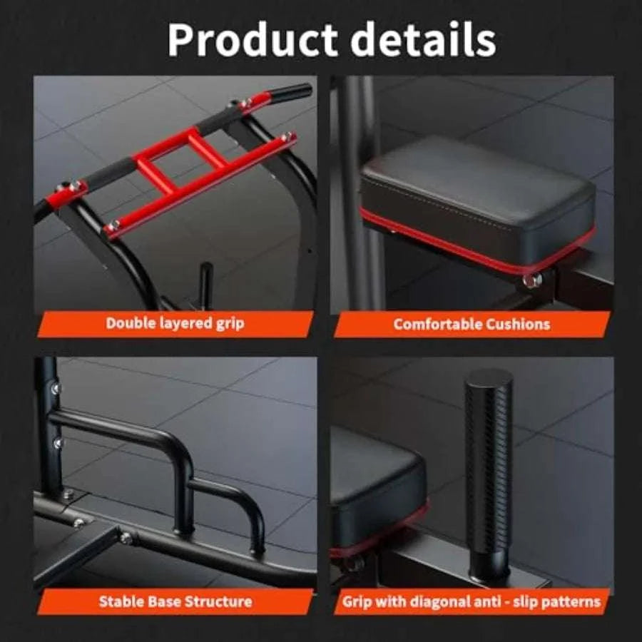 Adjustable Pull-Up Bar & Dip Station for Full Body Home Workouts-United States