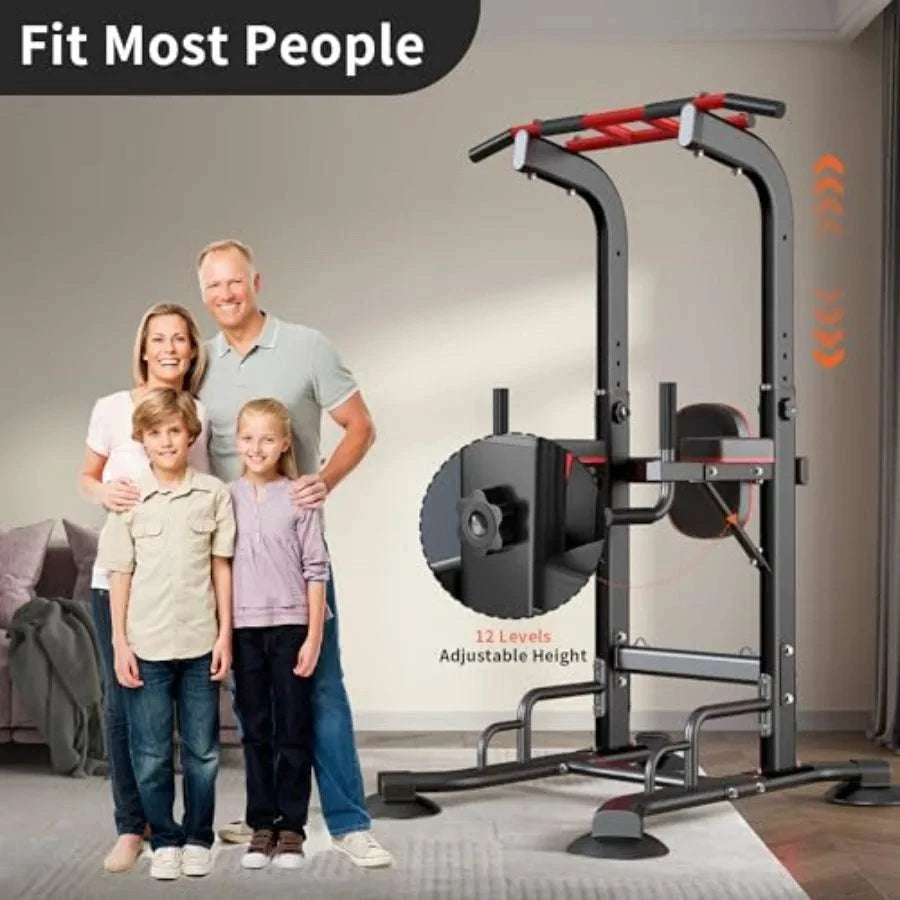 Adjustable Pull-Up Bar & Dip Station for Full Body Home Workouts-United States