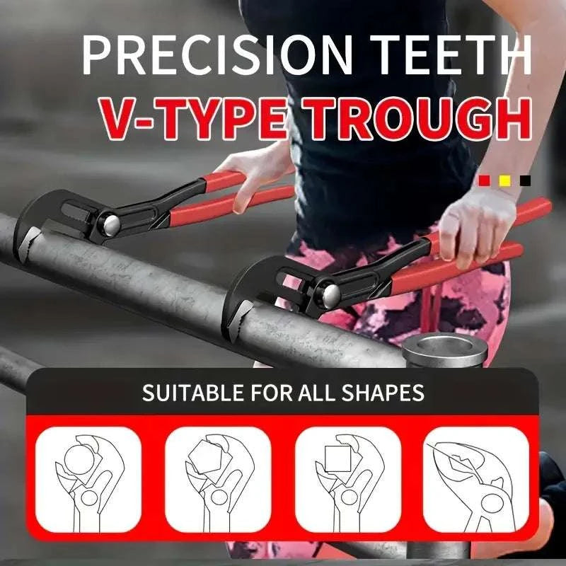 Adjustable Pump Pliers with Wide Jaw Grip for Plumbing & DIY-Eight inches