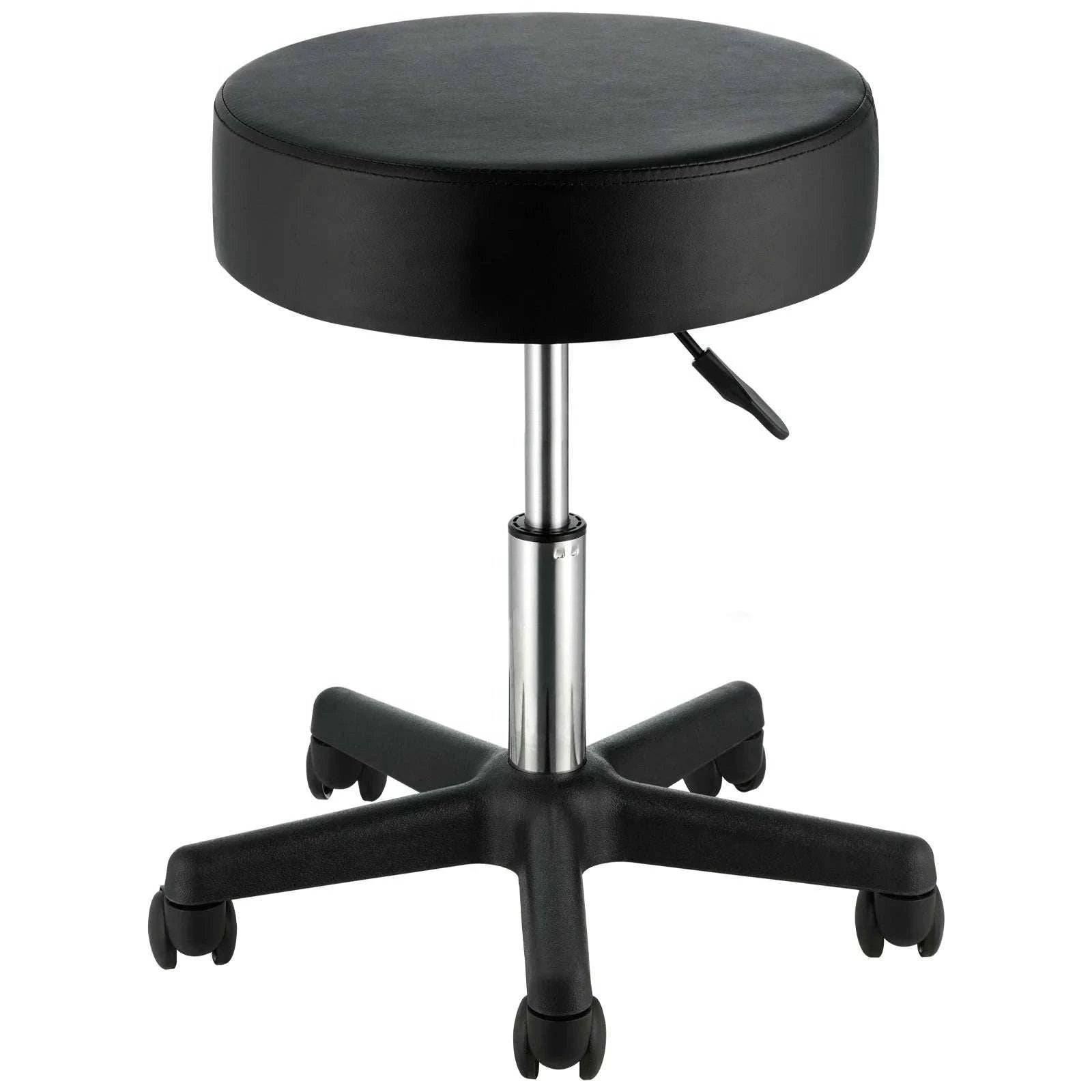 Adjustable Rolling Stool with Wheels 360° Swivel Salon Chair-United States