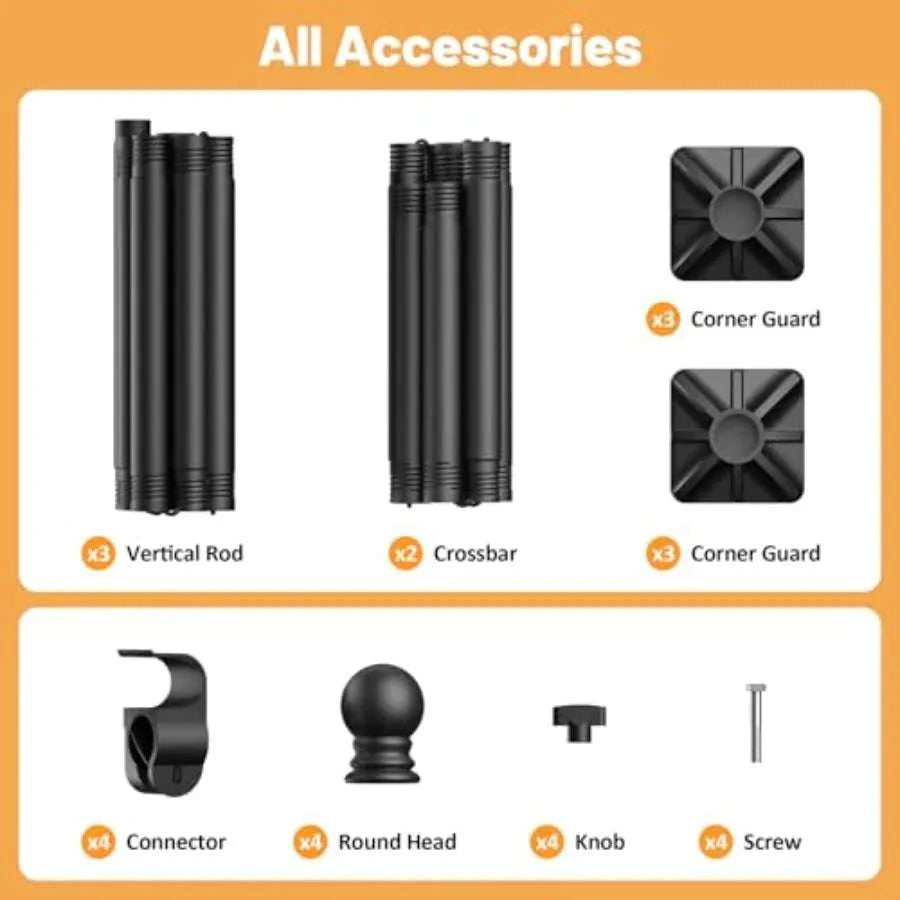 Adjustable Room Divider Curtain Rod for Privacy 10–11ft Height-United States