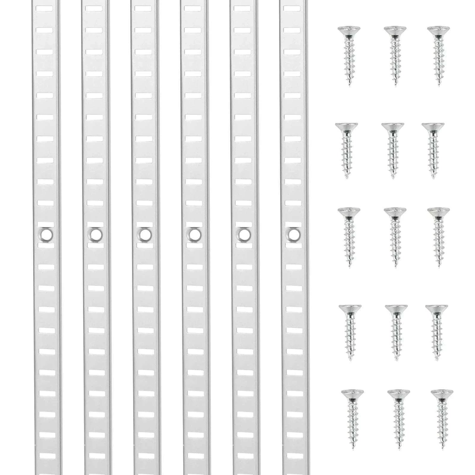 Adjustable Shelf Bracket Pilaster System with Screws for Wall Storage-20PCS / United States