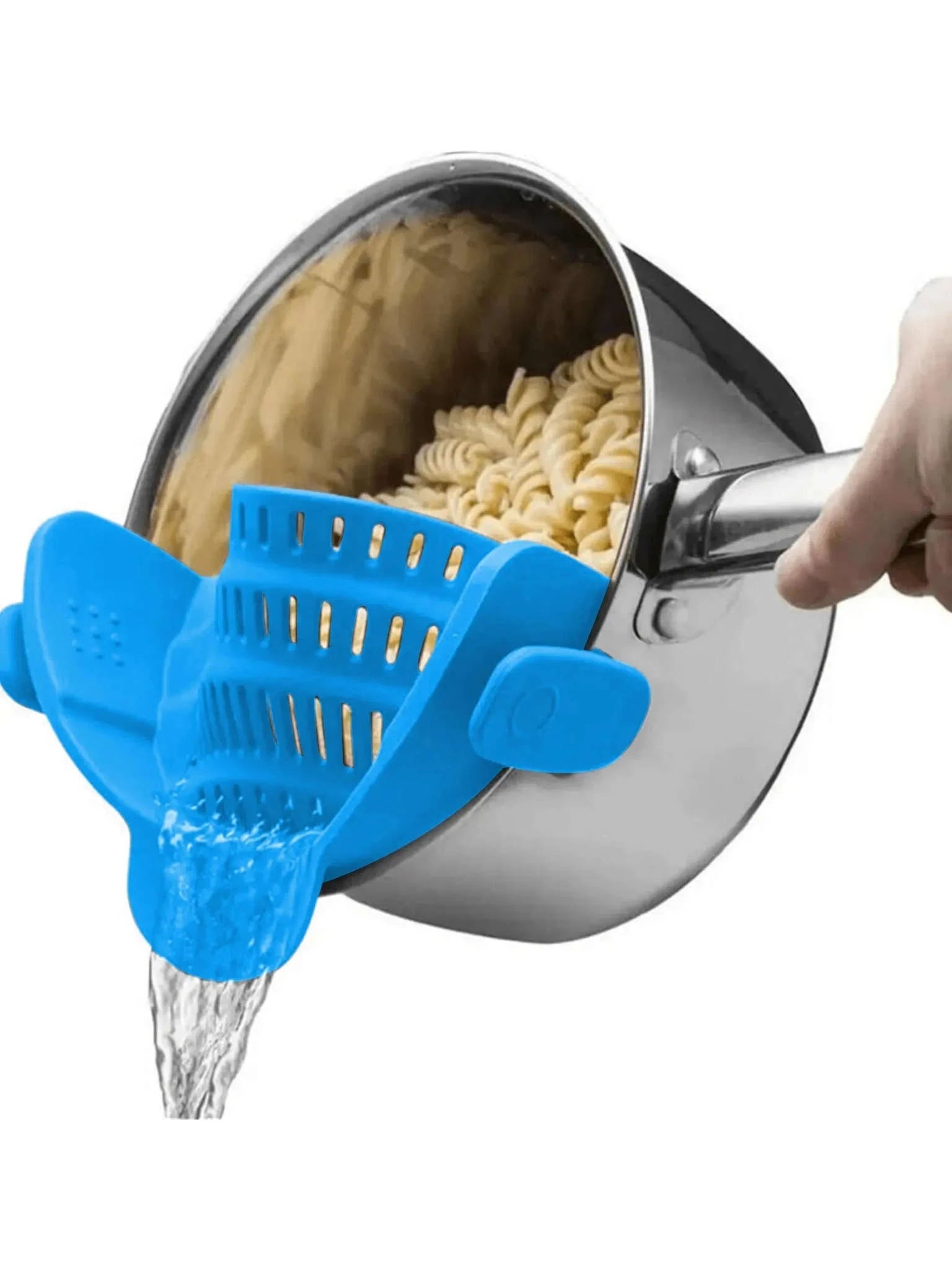 Adjustable Silicone Clip-On Strainer-Black