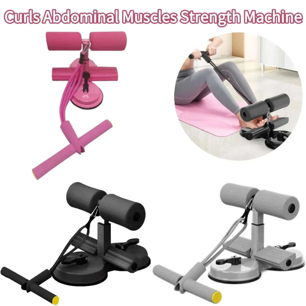 Adjustable Sit-Up Aid Bar with Suction Base for Home Ab Workouts-A