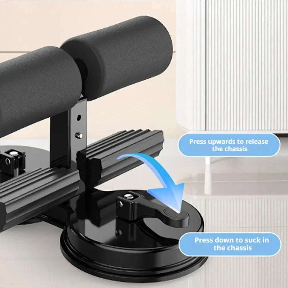 Adjustable Sit-Up Aid Bar with Suction Base for Home Ab Workouts-A