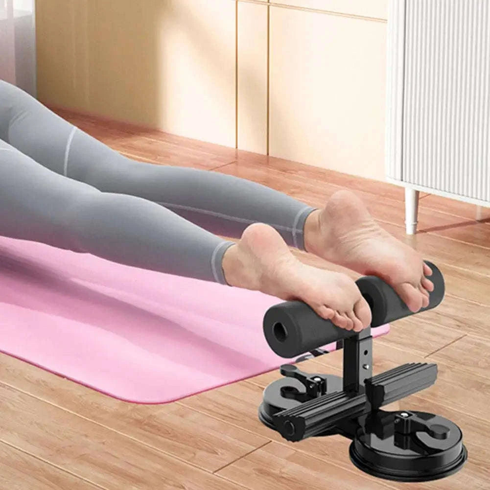 Adjustable Sit-Up Aid Bar with Suction Base for Home Ab Workouts-A