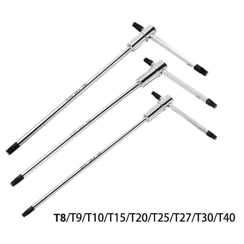 Adjustable Sliding T-Handle Torx Wrench Set T8–T40 for Fast Repairs-T8