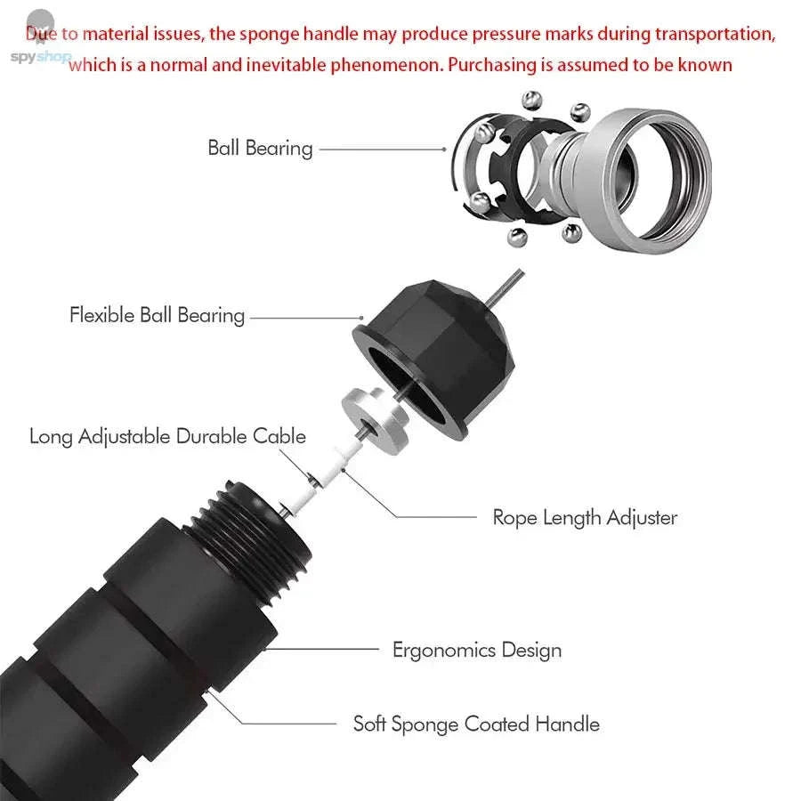 Adjustable Tangle‑Free Jump Rope – Speed Wire Design with Foam Handles for Home Fitness-red