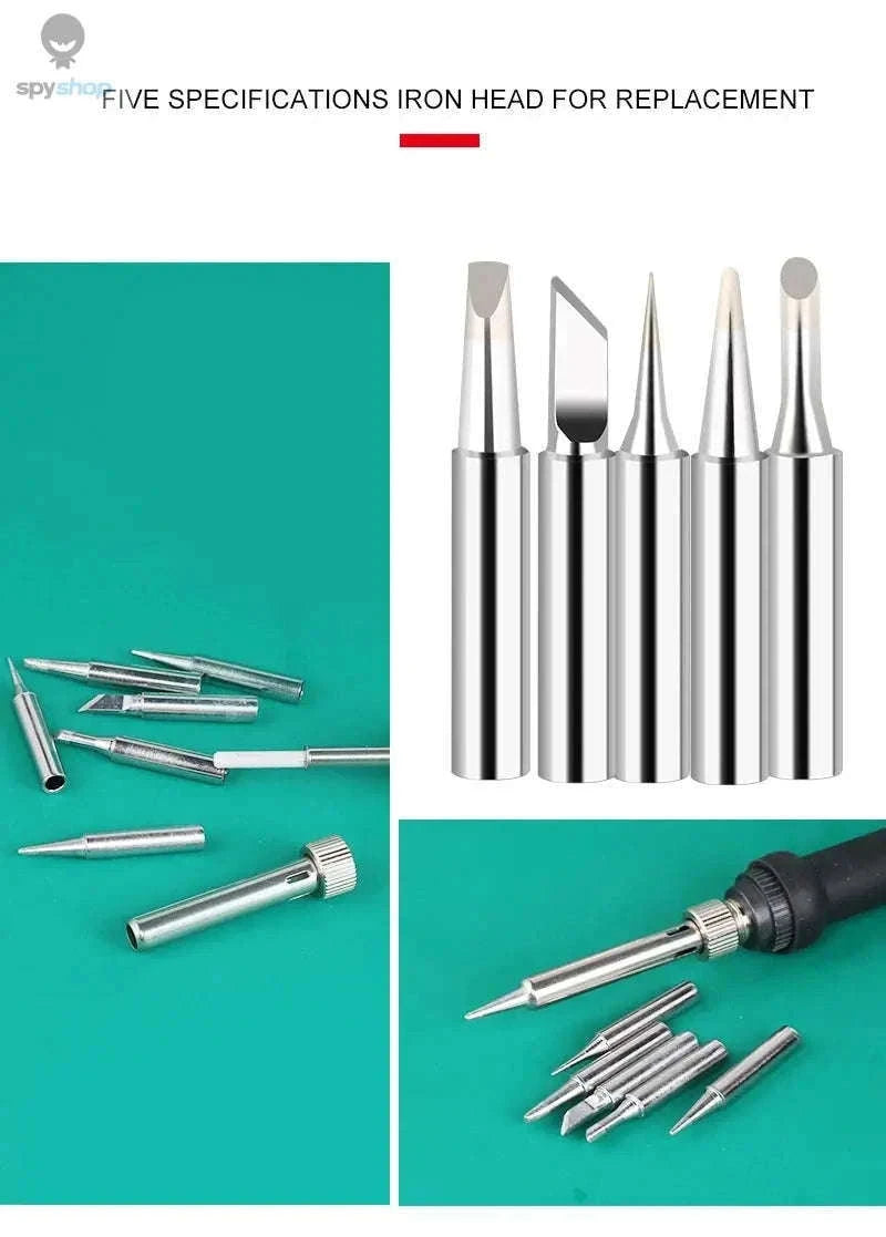 Adjustable Temperature Soldering Iron 60W for DIY Electronics-Gray EU standard