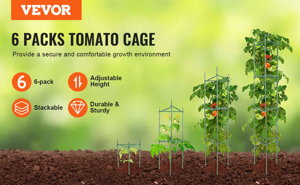 Adjustable Tomato Cage Plant Support Trellis Set-63inch / United States