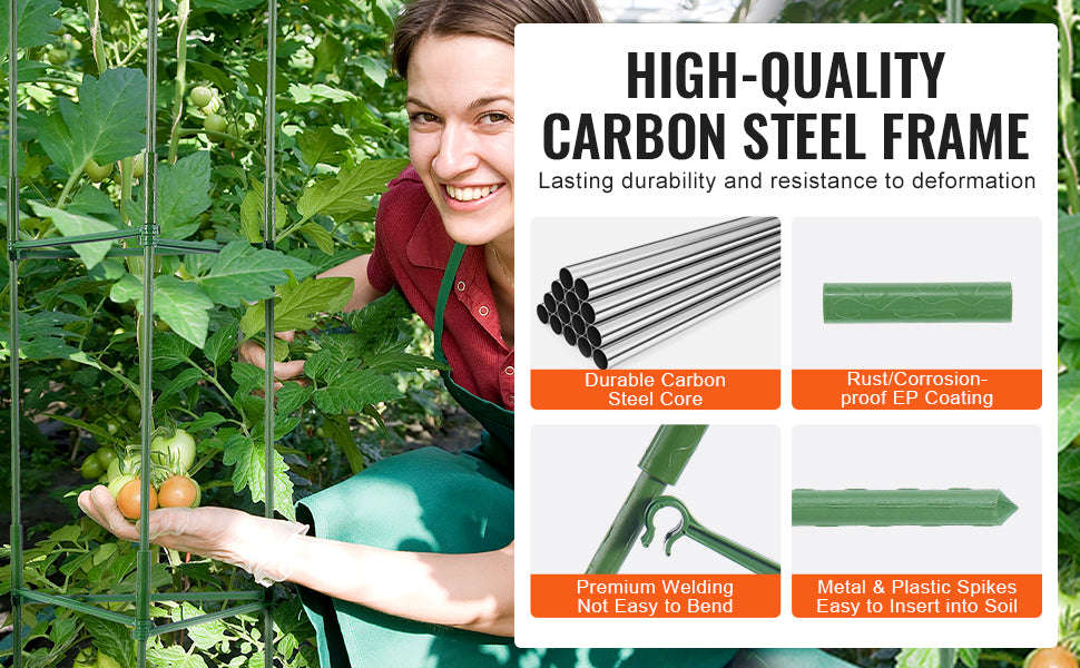 Adjustable Tomato Cage Plant Support Trellis Set-63inch / United States