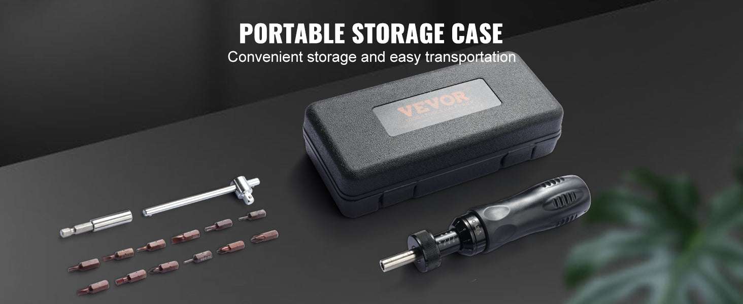 Adjustable Torque Screwdriver 10–70 in-lbs with Bits and Case-france