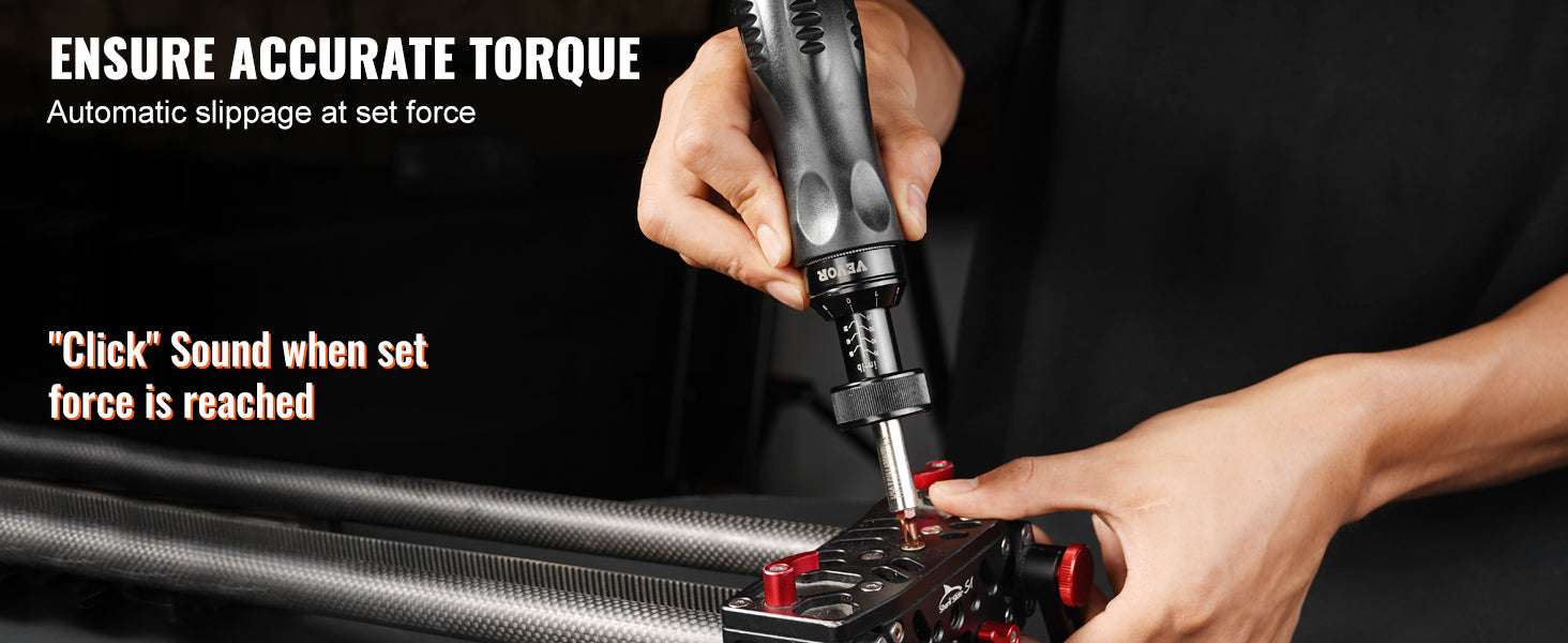 Adjustable Torque Screwdriver 10–70 in-lbs with Bits and Case-france