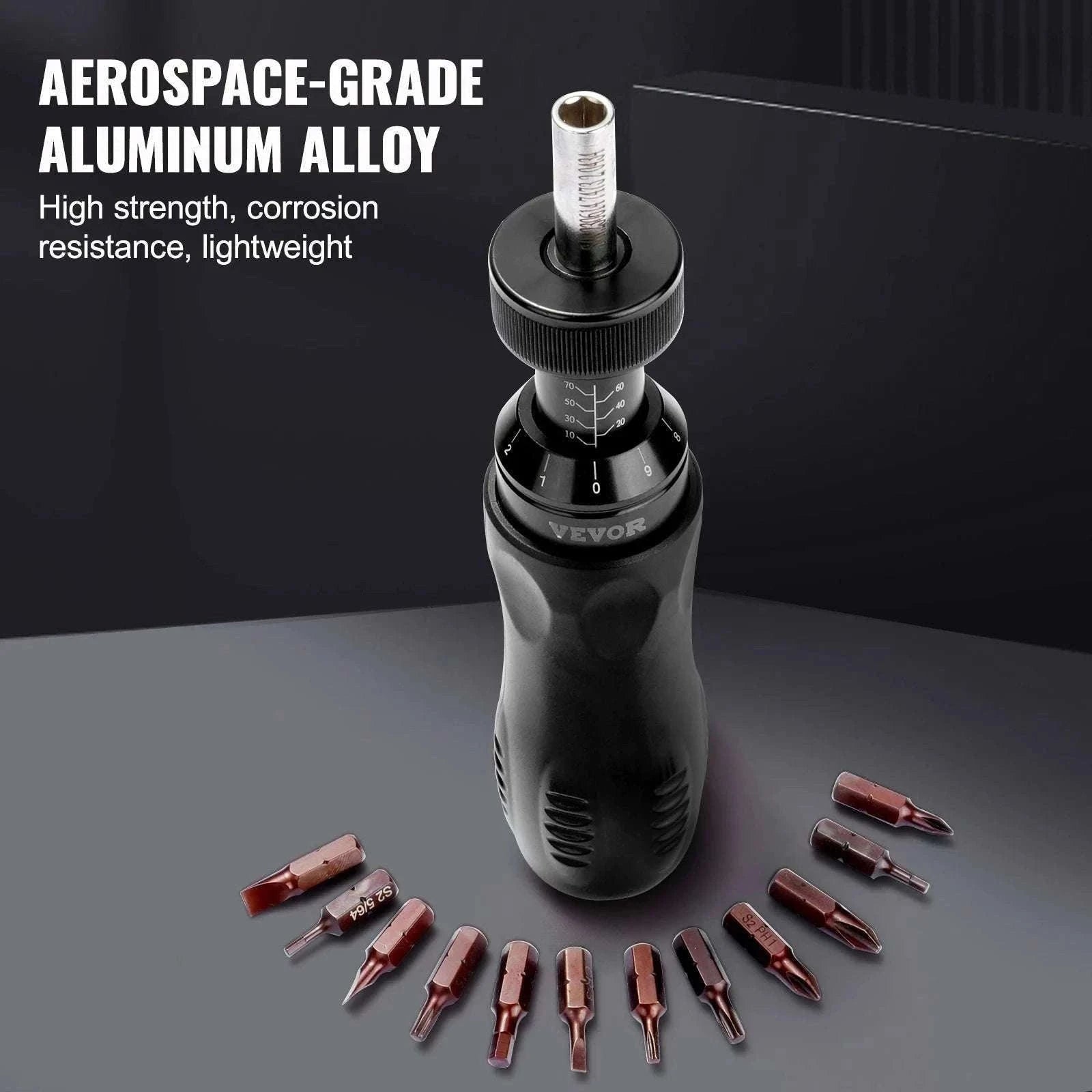 Adjustable Torque Screwdriver 10–70 in-lbs with Bits and Case-france