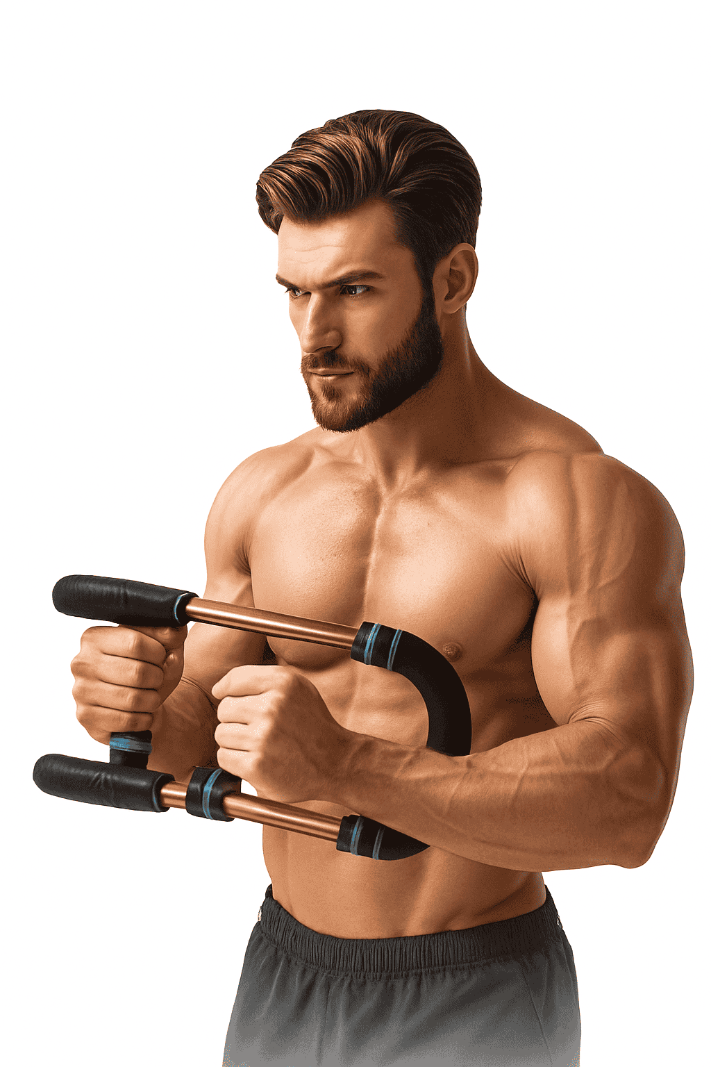 Adjustable U-Shaped Arm Exerciser with Foam Handles-Blue / China Mainland