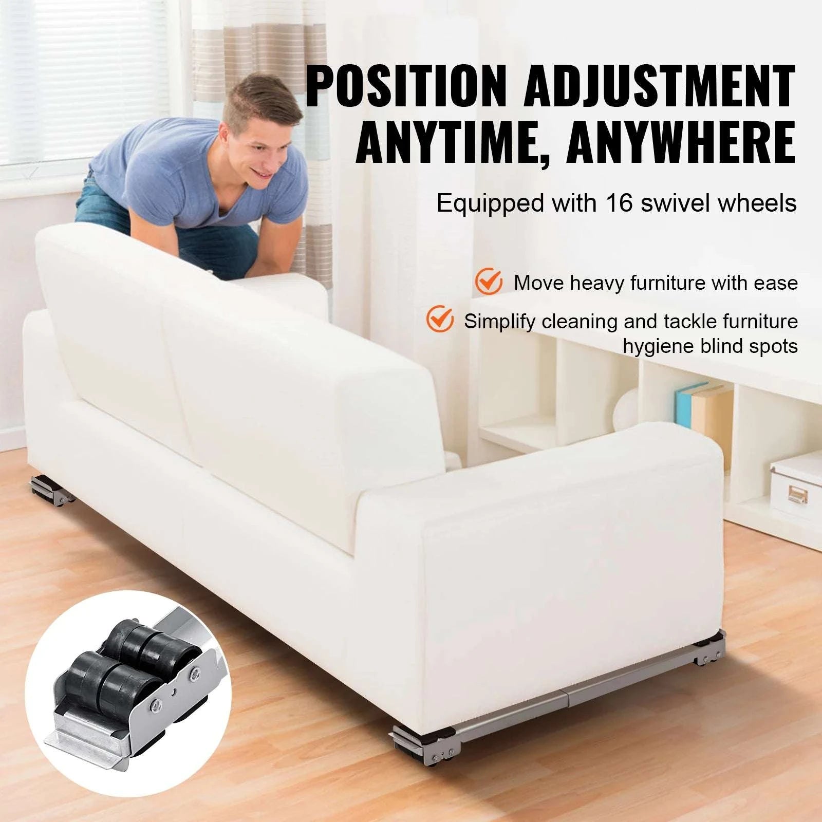 Adjustable Washing Machine Stand with Wheels 660 lbs Capacity-660 lbs / United States