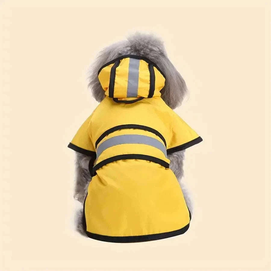 Adjustable Waterproof Dog Raincoat for Dry, Comfortable Walks-L / Yellow
