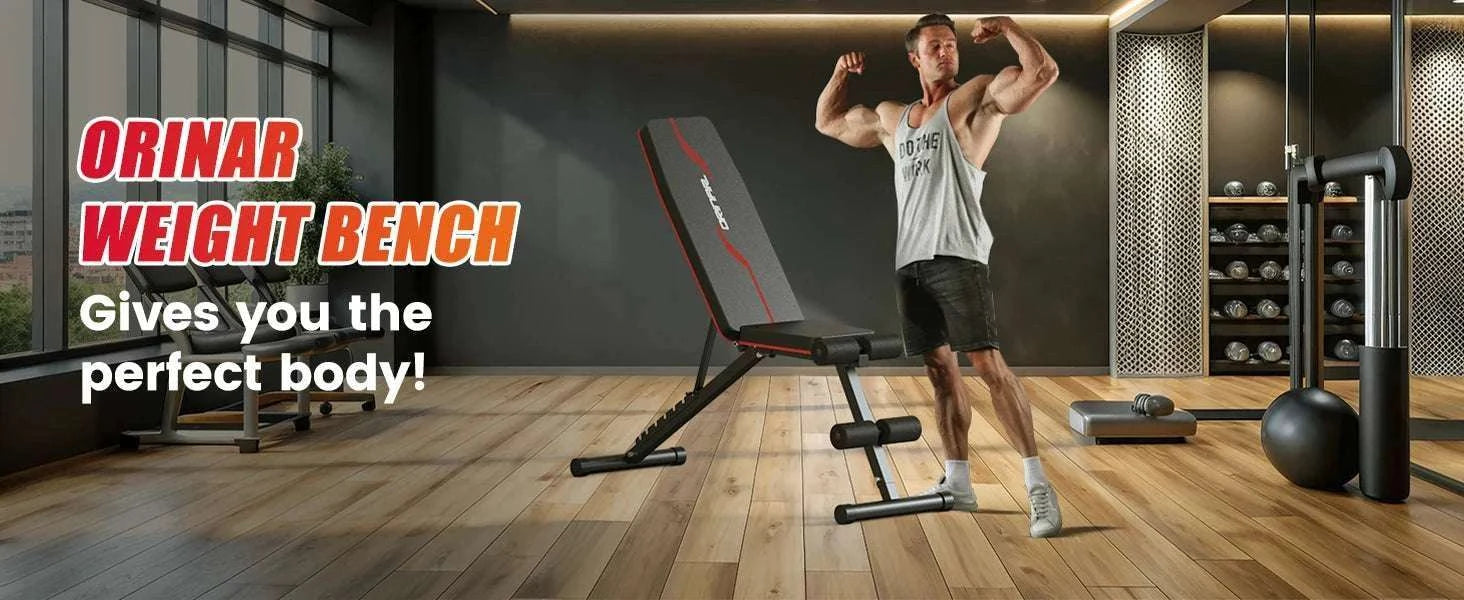 Adjustable Weight Bench for Full Body Home Gym Training-