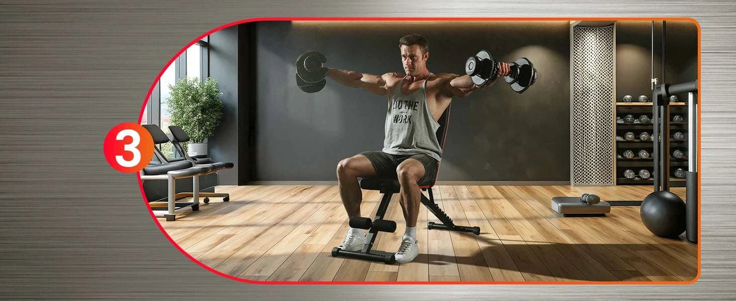 Adjustable Weight Bench for Full Body Home Gym Training-United States
