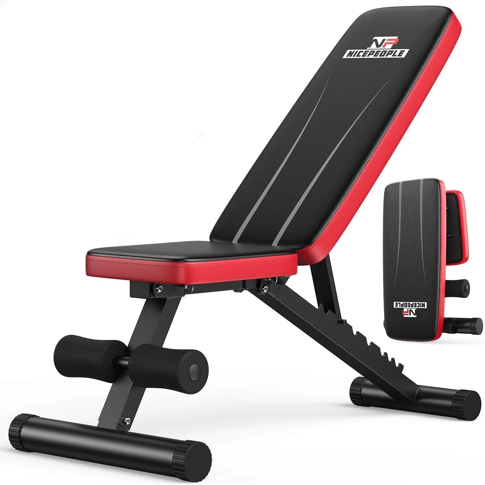 Adjustable Weight Bench with 8 Angles & 660LB Capacity for Home Gym-Black / United States