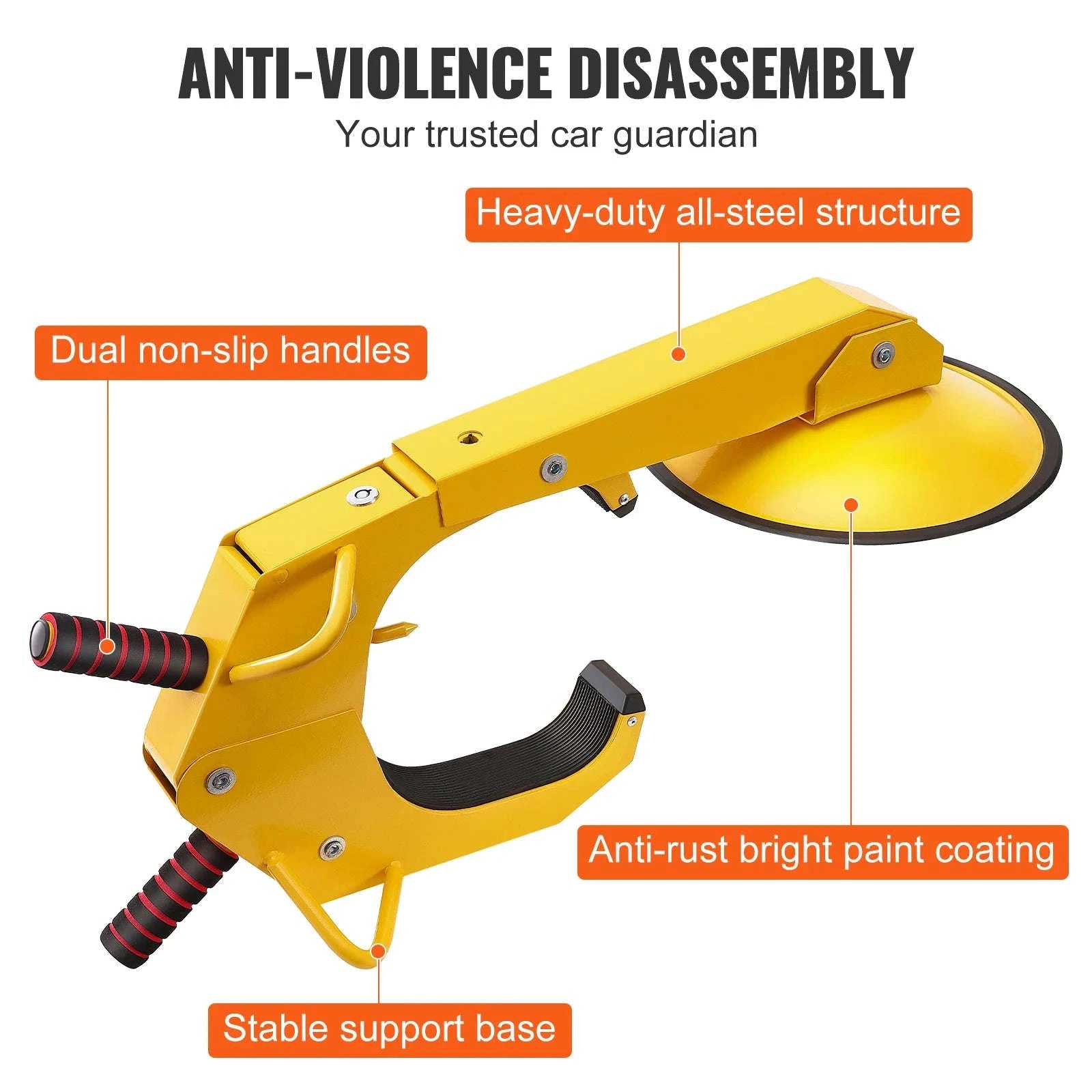Adjustable Wheel Lock Clamp for Trailers and Cars-1 pc / United States