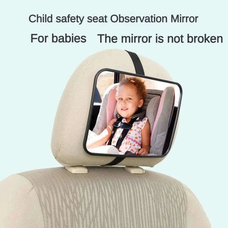 Adjustable Wide Car Baby Mirror for Clear Rear Seat View-Default Title