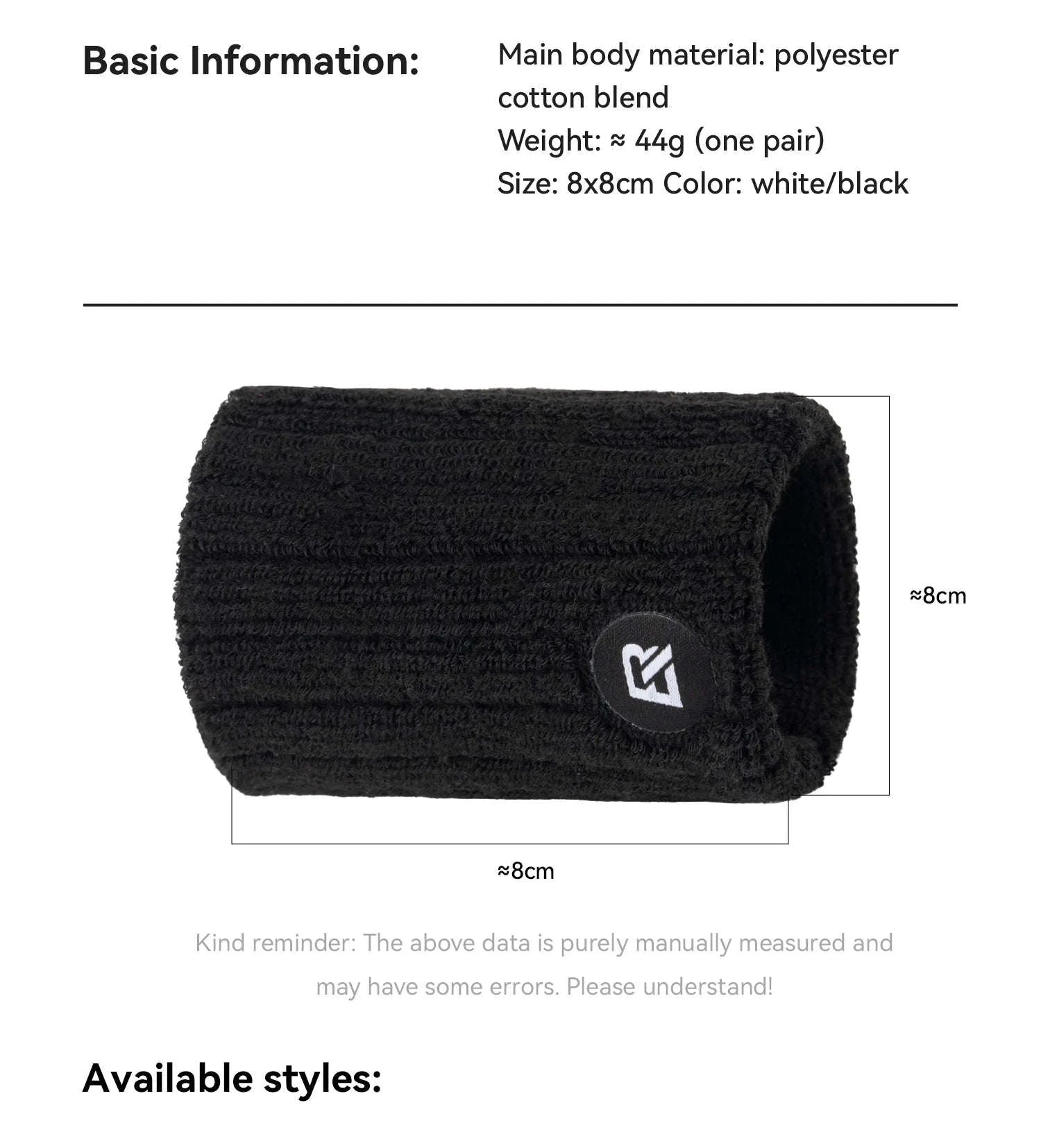 Adjustable Wrist Support Sweatband for Sports and Daily Training-1pcs white
