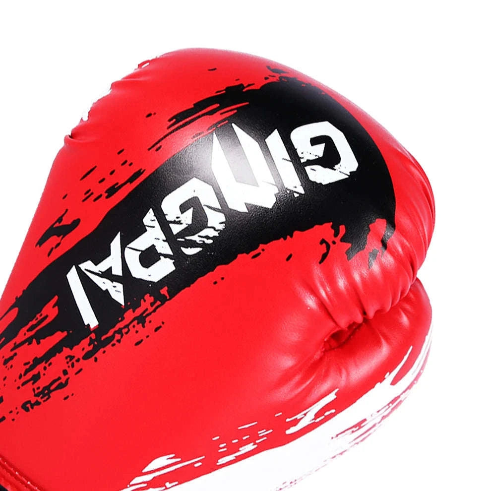 Adult Boxing Gloves 10oz PU Leather Training Mitts-Blue / 10oz