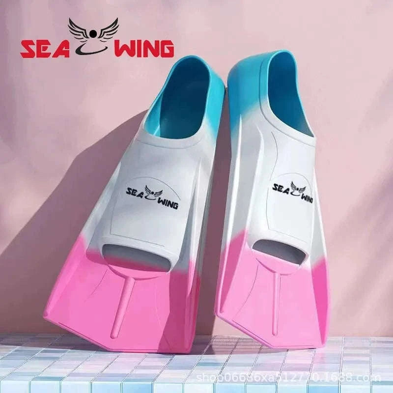 Adult Silicone Swim Training Fins Non-Slip Diving Frog Shoes-15 / XS