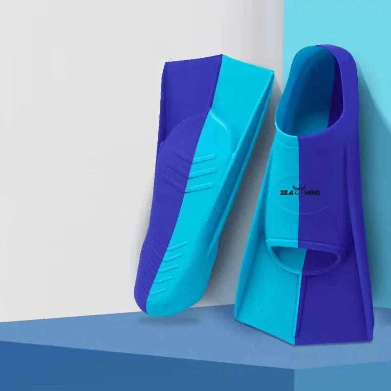Adult Silicone Swim Training Fins Non-Slip Diving Frog Shoes-15 / XS