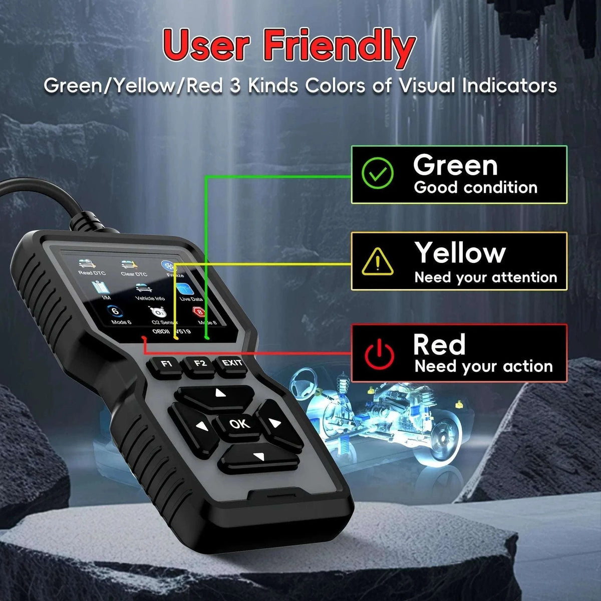 Advanced OBD2 Scanning Diagnostic Tool-orange
