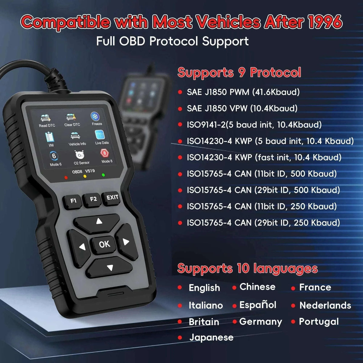 Advanced OBD2 Scanning Diagnostic Tool-orange